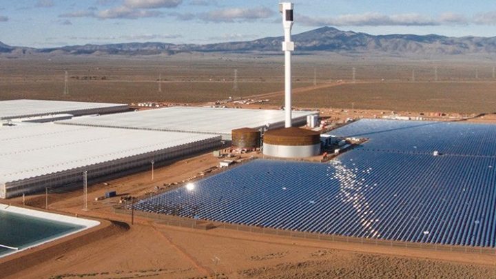 Une ferme solaire dans le désert australien