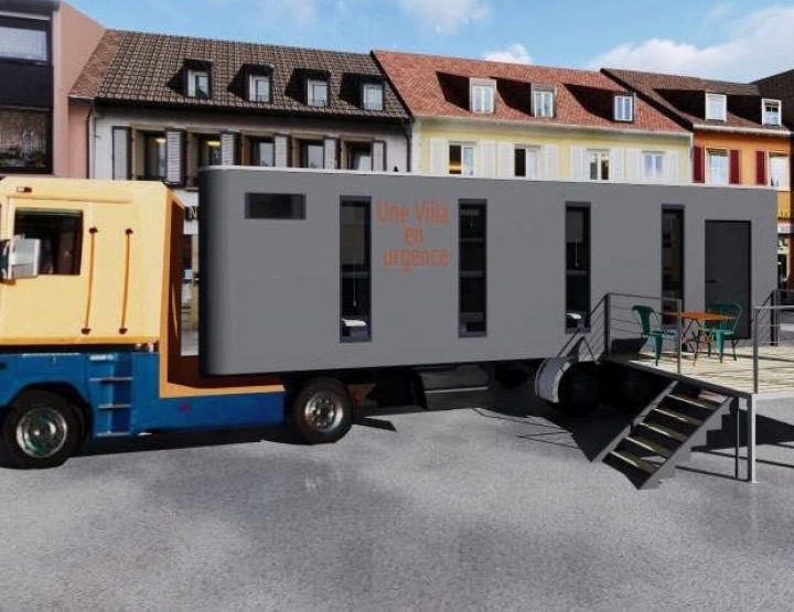 Des camions frigorifiques transformés en habitats solidaires