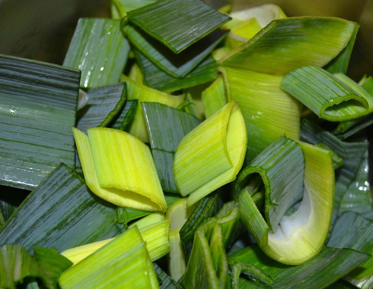 Pâtes aux verts de poireaux