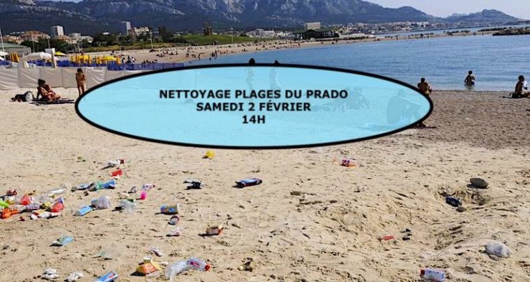 Nettoyage Prado Beach de la Team Malmousque