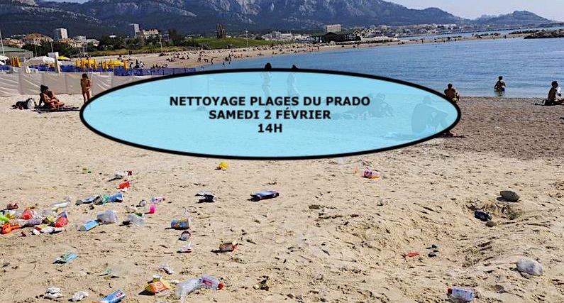 Nettoyage Prado Beach de la Team Malmousque