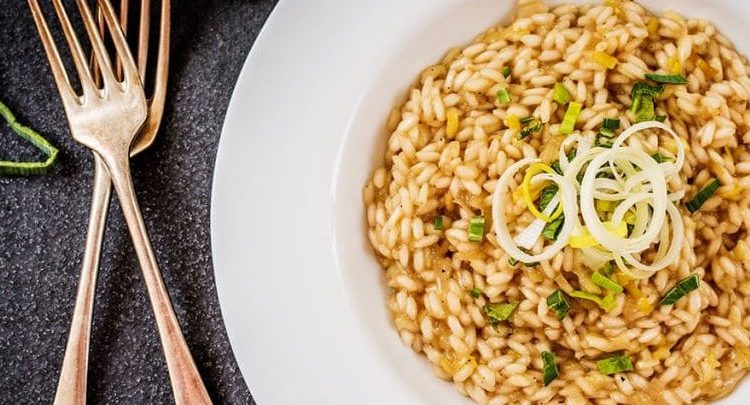 Risotto poireaux champignons