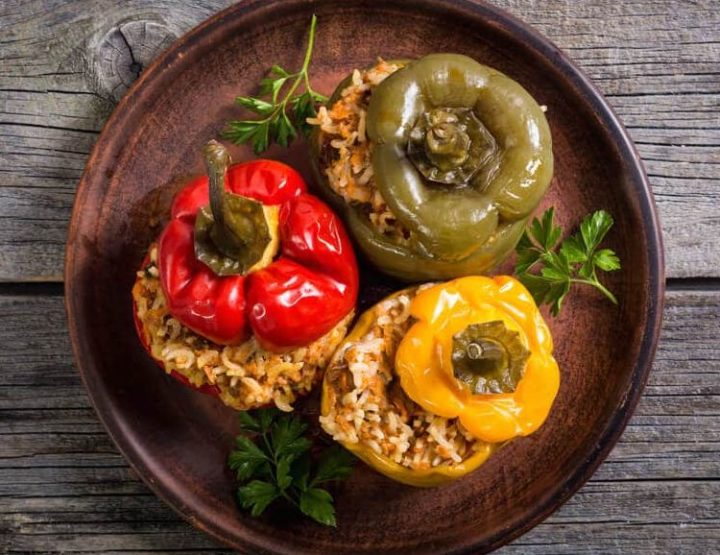Poivrons farçis aux courgettes