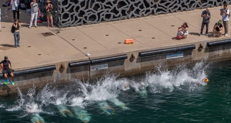Plouf au Mucem avec les Libres Nageurs