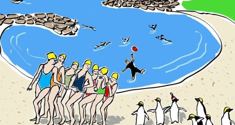 Le bain du Jour de l'An au Prado